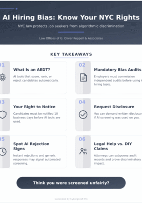 Infographic: Two-Thirds of Employers Now Use AI to Reject Candidates: Your Rights Under NYC's Bias-Audit Law - Key concepts and takeaways